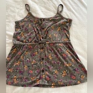 Maurices Tank Top green multi size small